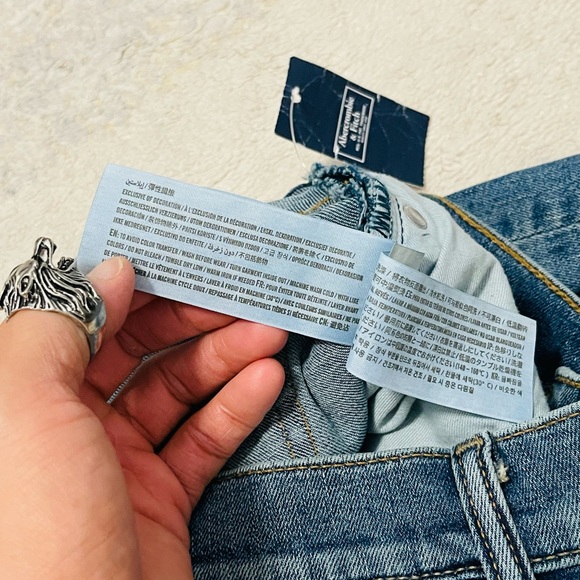 NWT Men’s Size 28 Abercrombie & Fitch Bootcut Stretch Jeans In Blue 28” X 28” - Picture 10 of 11
